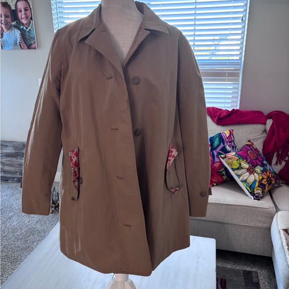 Coldwater Creek Water Resistant Trench Coat Jacket - Picture 9 of 13